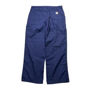 Carhartt FR Blue Men 36x32 Work Pants Y2K utility Retro distress casual outdoors